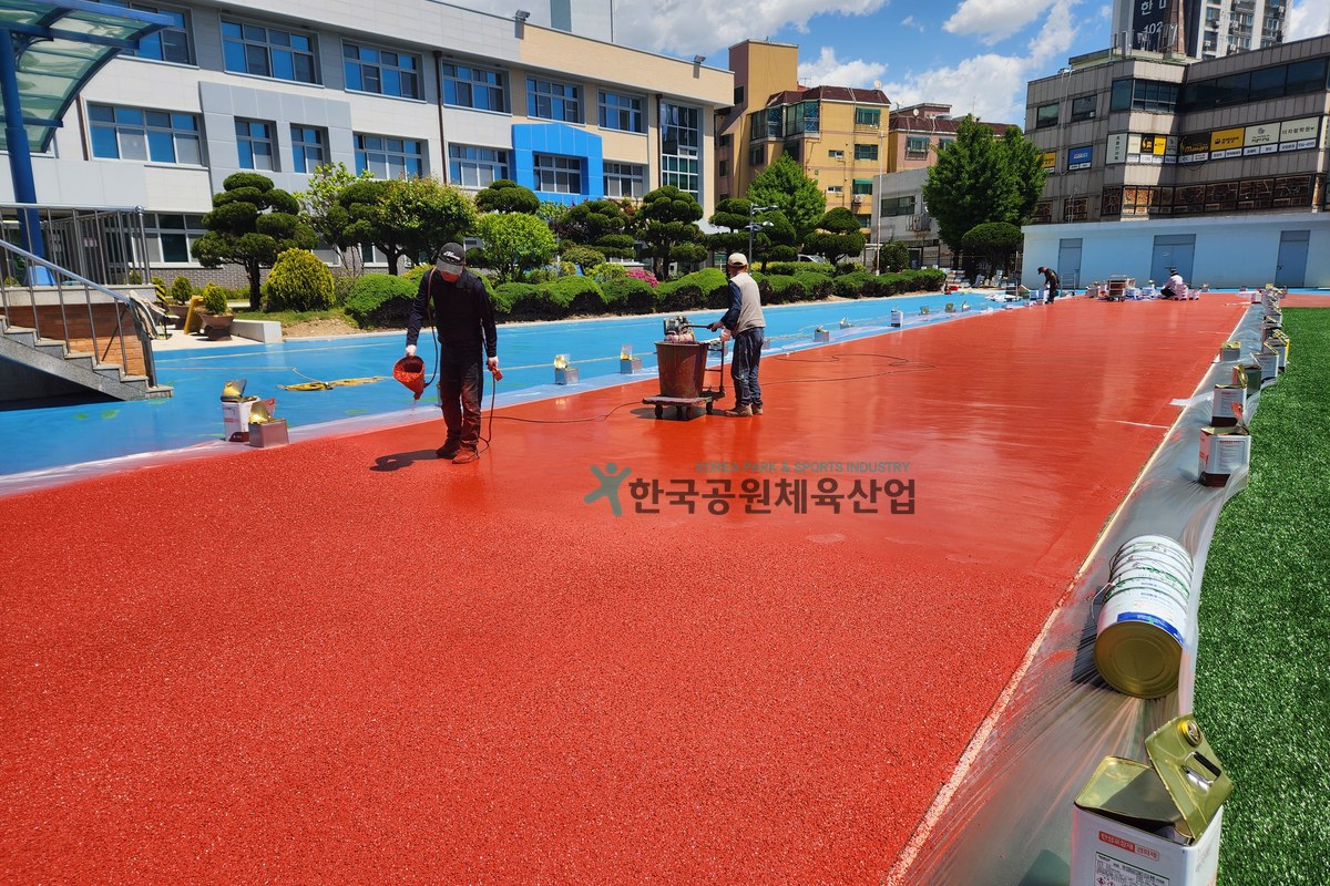 학교 운동장 트랙 부지 시공 전 모습