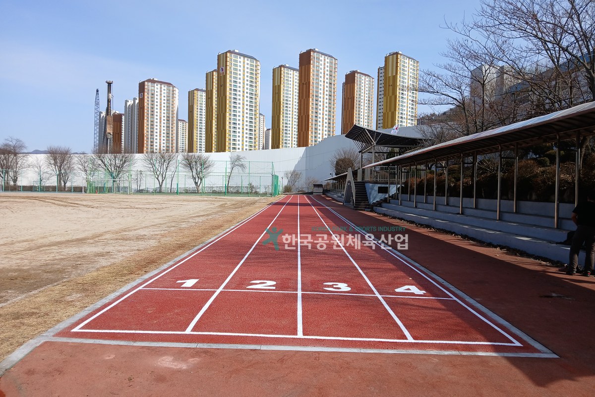 경기 남양주 화광중학교 육상트랙교체, 체육시설 탄성포장재 HK-15R 납품 사례
