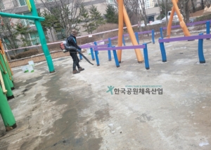 경기 수원광교·김포한강 상록아파트 어린이놀이터 탄성포장재 구매교체 납품 사례 (HK-75 T75mm)