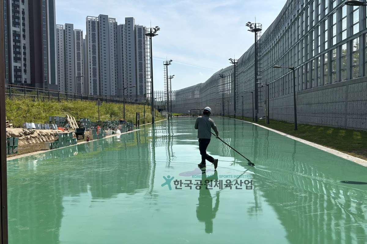 소음저감시설 도장 마감 상세 모습