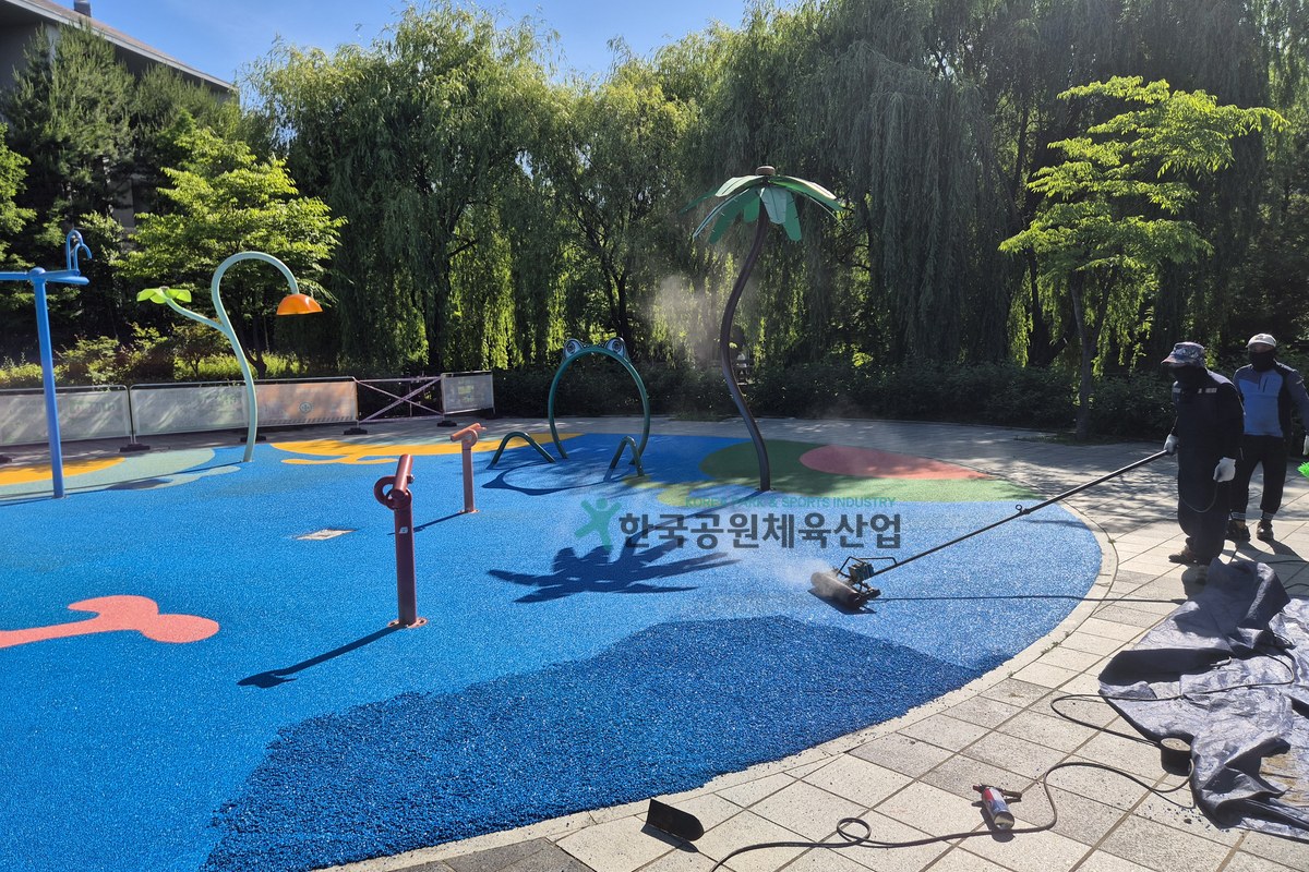 김포시 물놀이장 탄성포장 납품 완료 현장