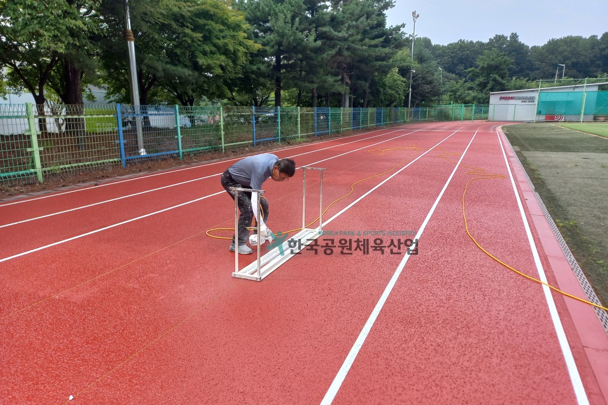다목적구장 체육시설 바닥 완성 전체 모습