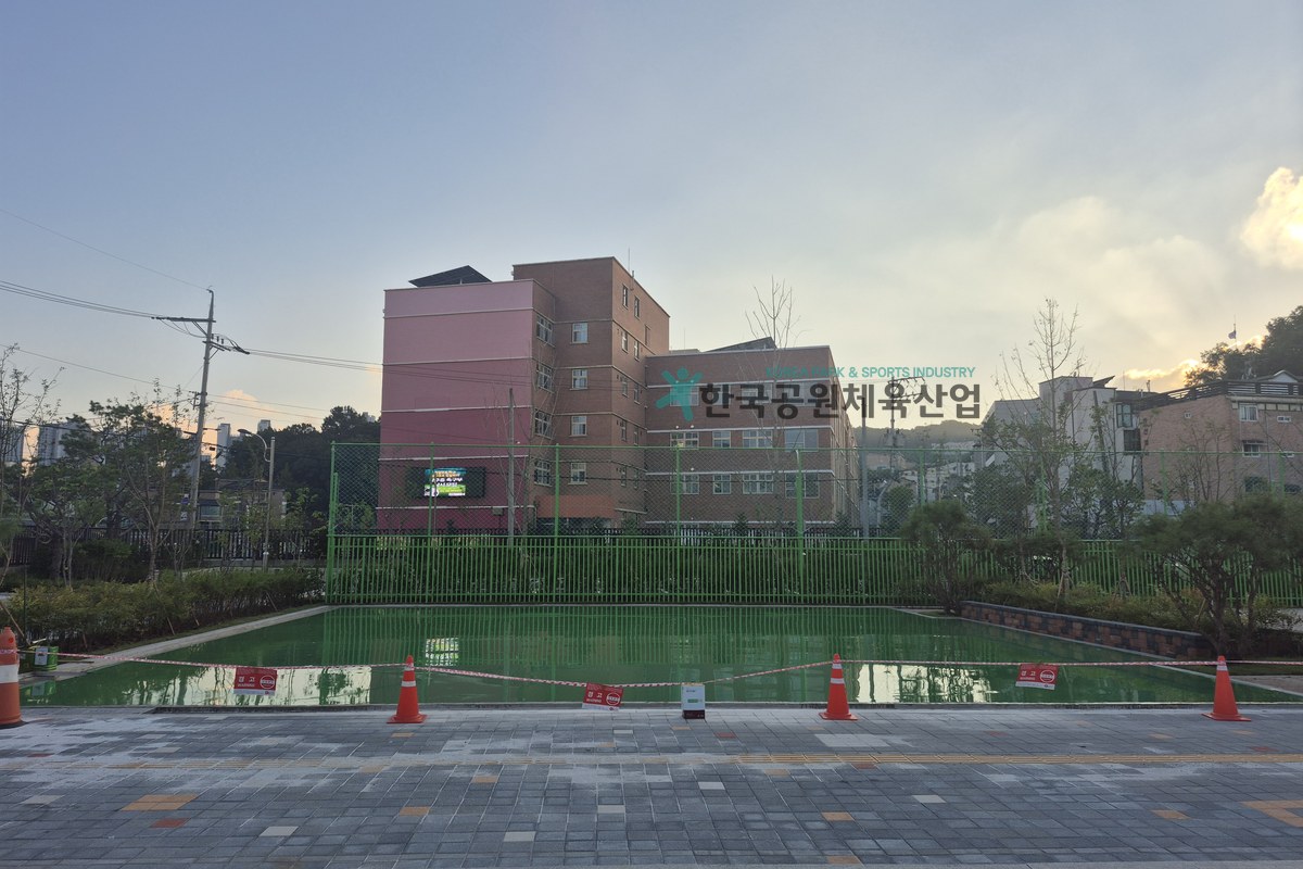 경기 광주시 학교 체육시설 탄성포장 완료 모습