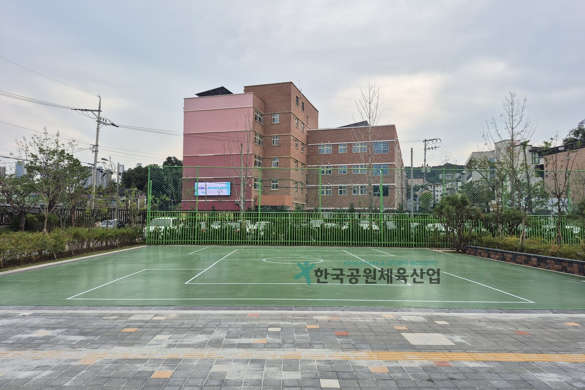 한국공원체육산업 관급자재 납품 현장 전체 조감